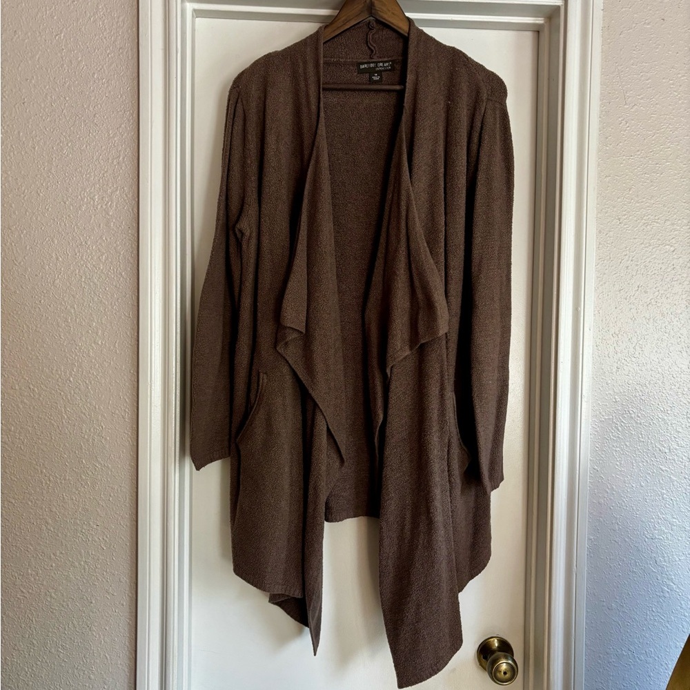 Barefoot Dreams Brown Open Front Cardigan Sweater